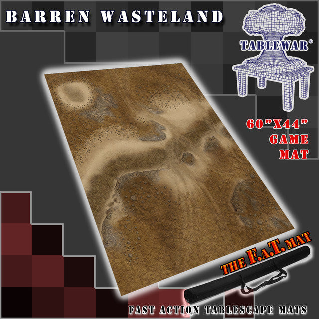 The F.A.T. Mat: 60x44" Barren Wasteland Gaming Mat