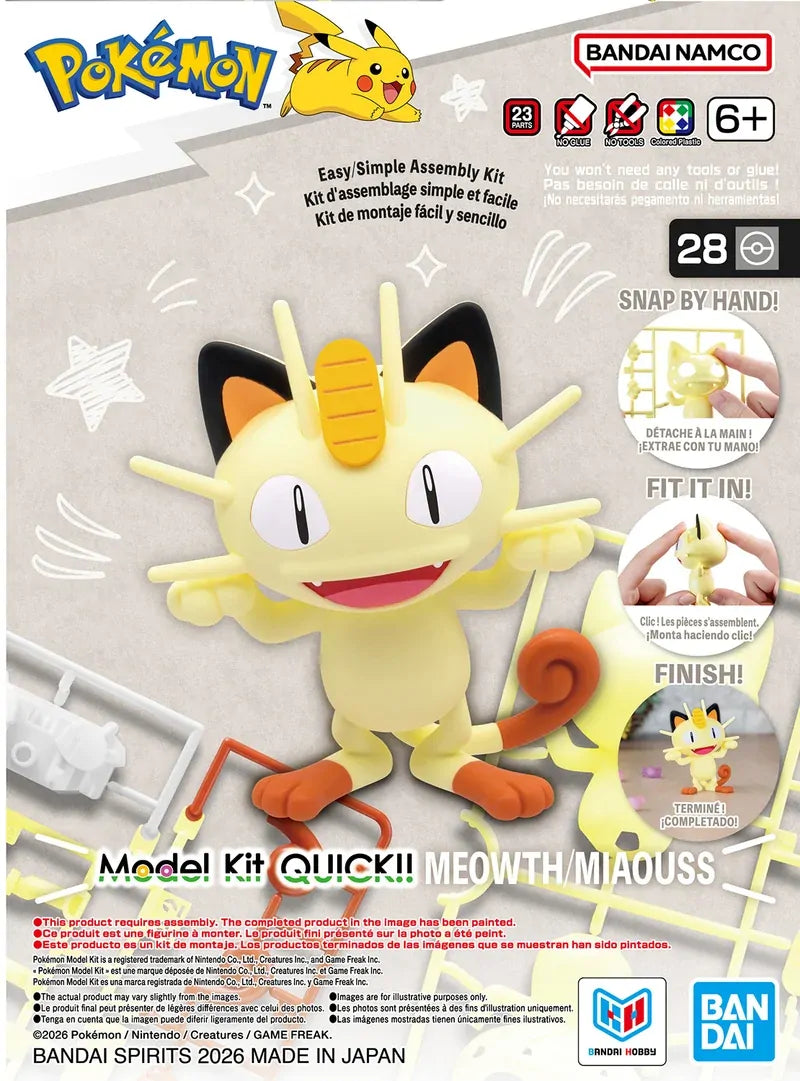 Bandai: Pokemon Model Kit Meowth