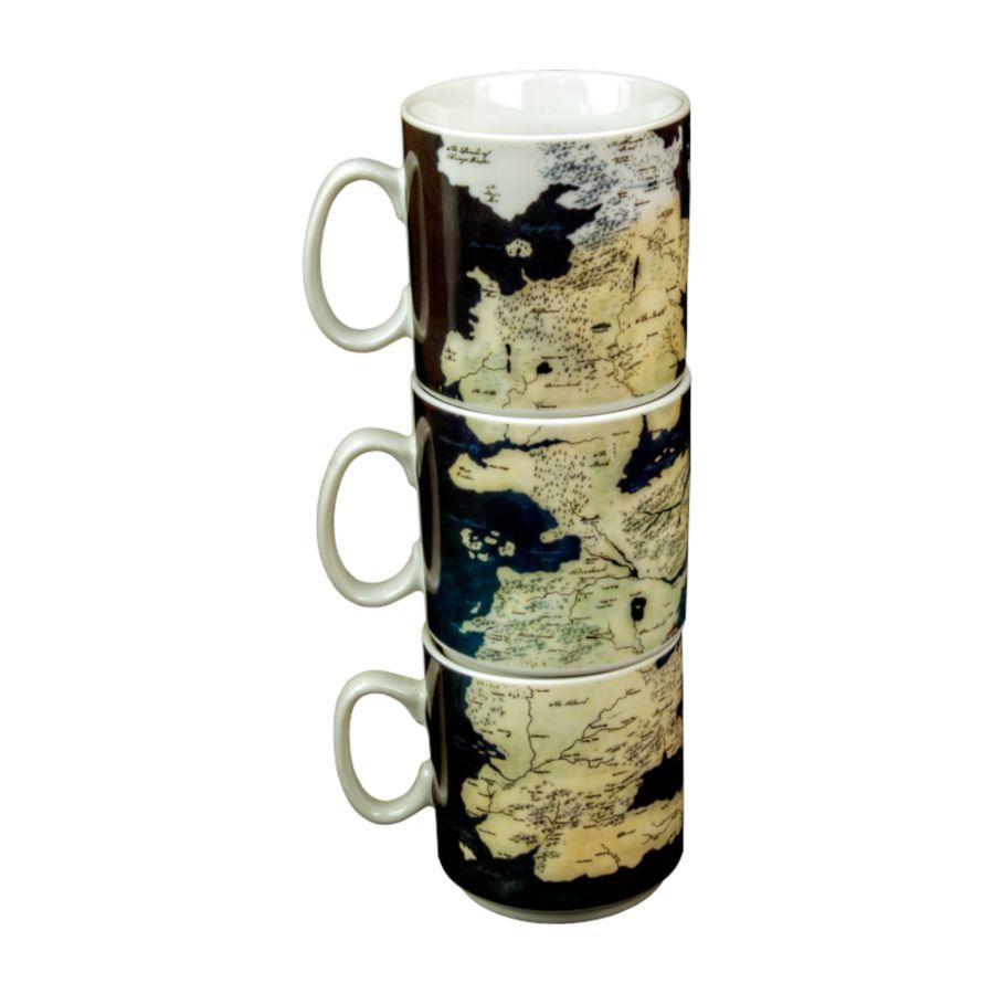 Coffee Mug: Game of Thrones Stacked Westeros Map Set