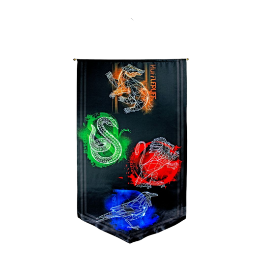 Satin Wall Banner: Harry Potter House Crests