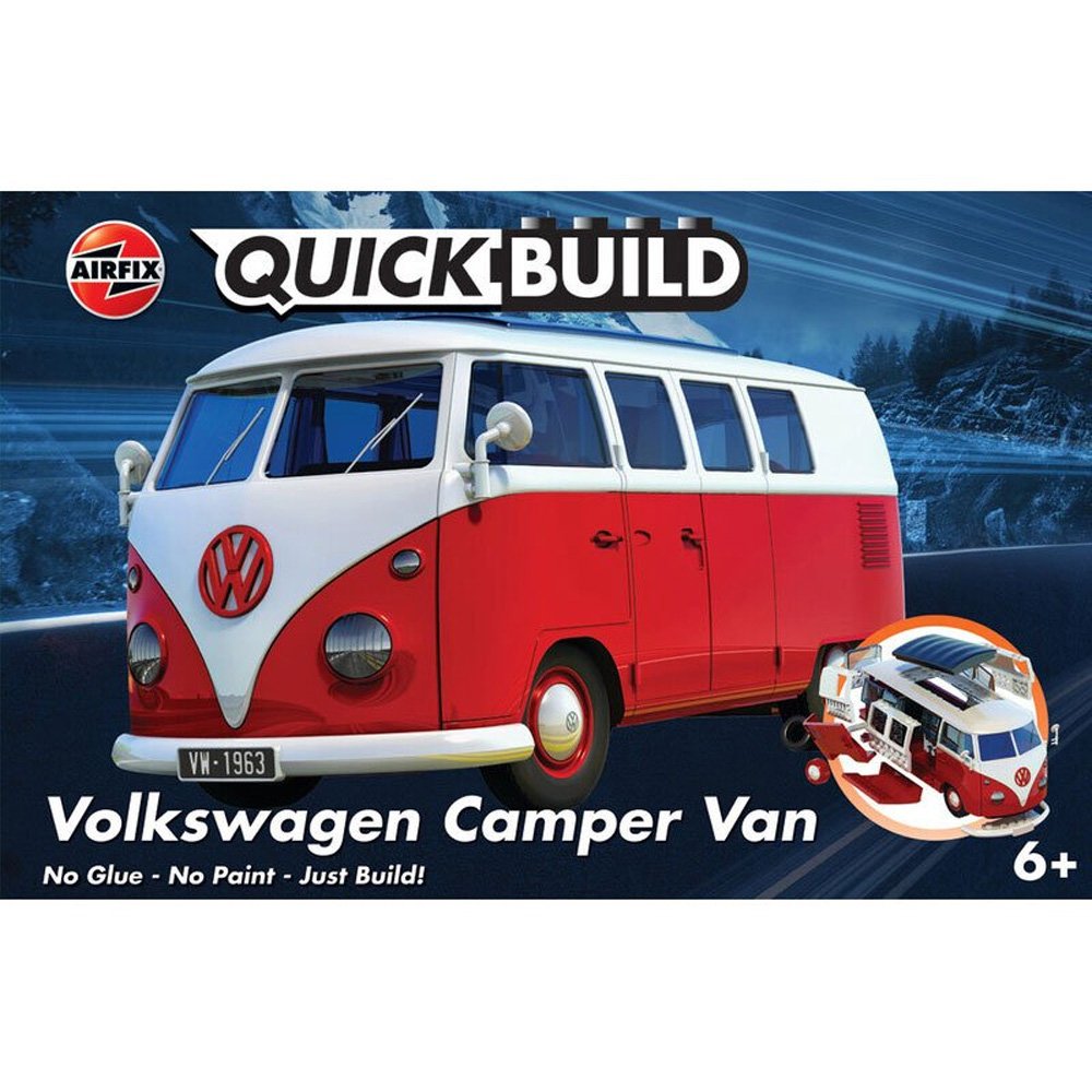 Airfix: Quickbuild Volkswagen Camper Van Red J6017