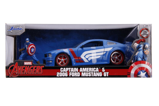 Jada: 1/24 Marvel 2006 Ford Mustang GT with Captain America
