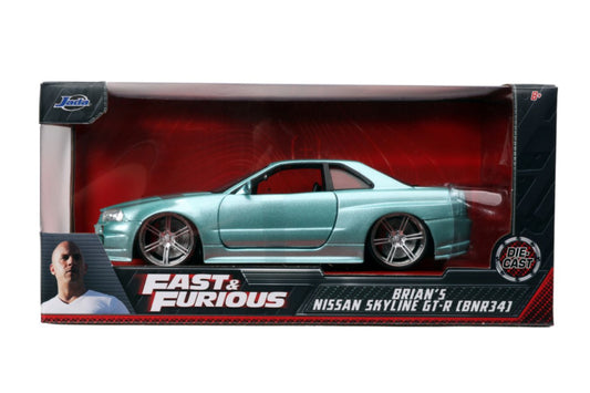 Jada: 1/24 Fast & Furious Brian's Nissan Skyline GT-R BNR34