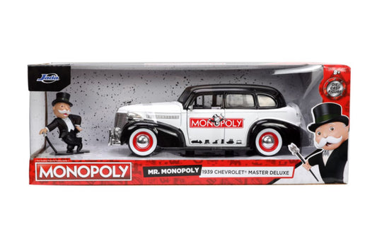 Jada: 1/24 Monopoly 1939 Chevorlet Master Deluxe with Mr Monopoly