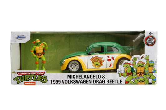 Jada: 1/24 TMNT 1959 Volkswagen Drag Beetle with Michelangelo