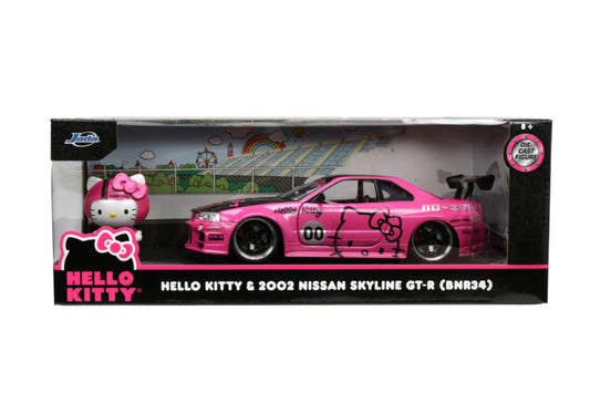 Jada: 1/24 Hello Kitty 2002 Nissan Skyline GT-R BNR34 with Hello Kitty