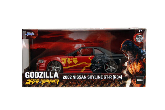 Jada: 1/24 Godzilla 2002 Nissan Skyline GT-R R34