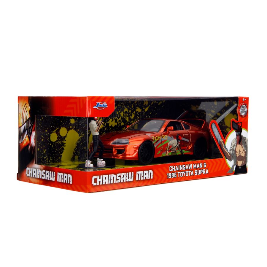 Jada: 1/24 Chainsaw Man 1995 Toyota Supra with Chainsaw Man