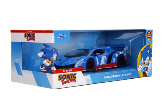 Jada: 1/24 Sonic the Hedgehog Lamborghini Veneno with Sonic