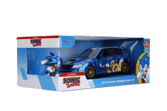 Jada: 1/24 Sonic the Hedgehog 2012 Subaru Impreza WRX STi with Sonic
