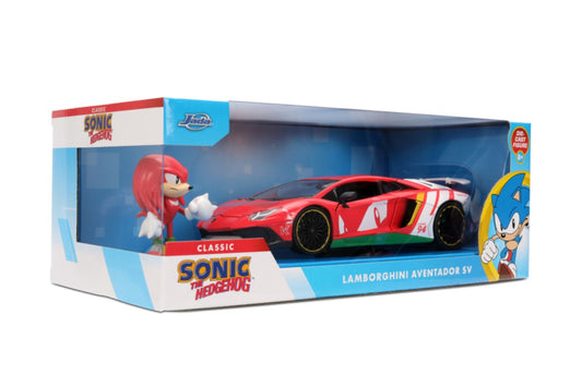 Jada: 1/24 Sonic the Hedgehog Lamborghini Aventador SV with Knuckles