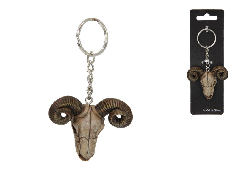 Ram Death Skull Keyring