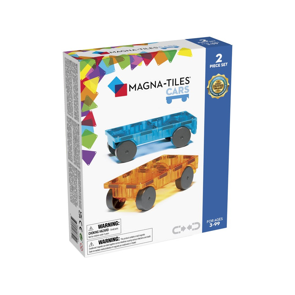 Magna-Tiles: Cars 2pc Expansion Set Blue & Orange