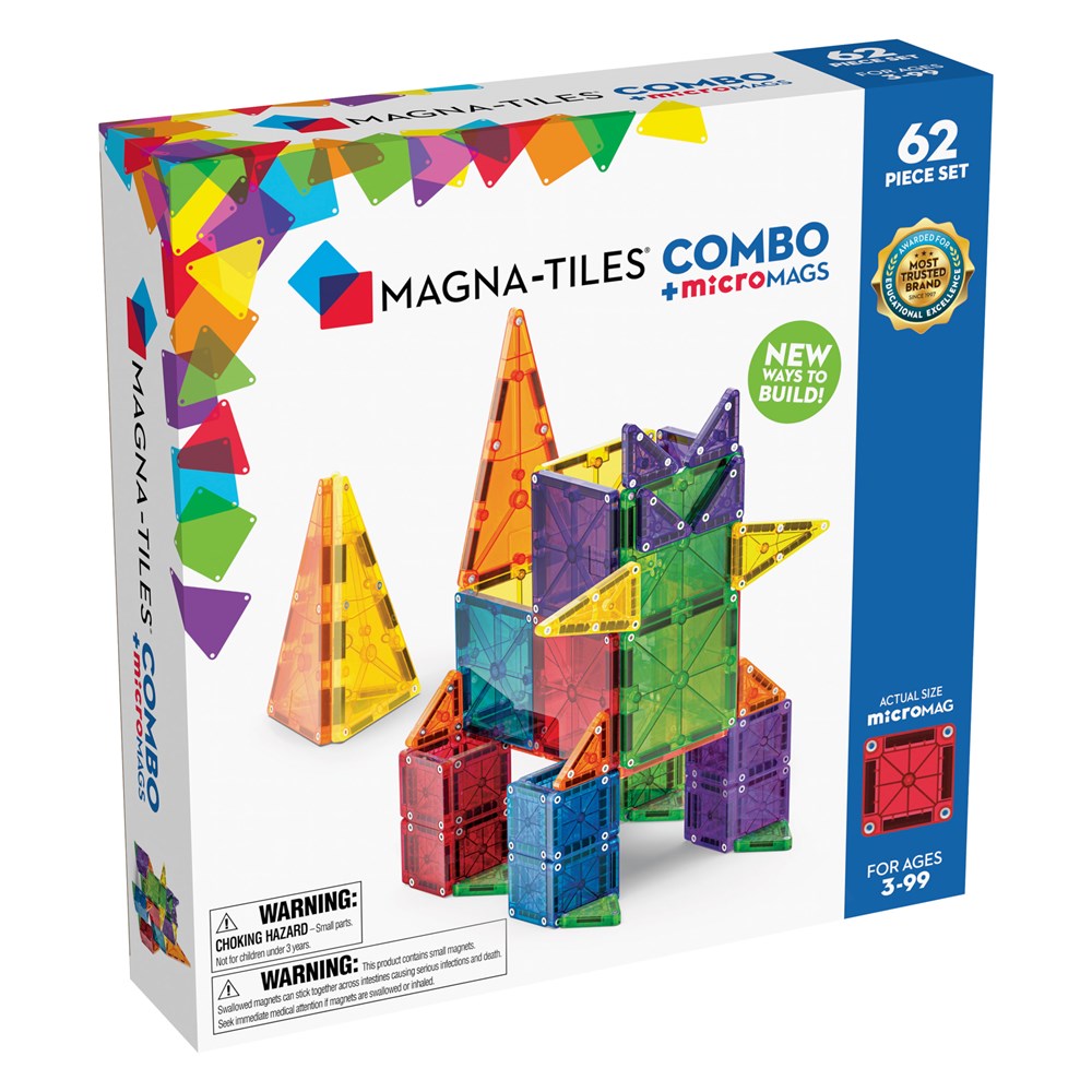Magna-Tiles: Combo + Micromags 62pc Set