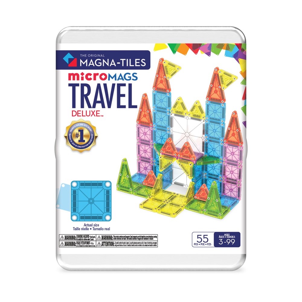 Magna-Tiles: Micromags Travel Deluxe 55pc Set