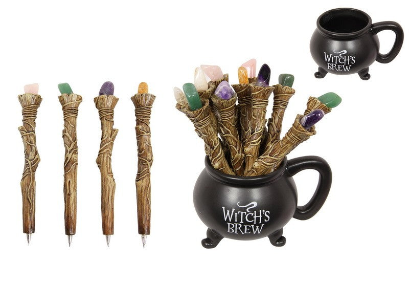 Crystal Healing Pen 17cm (Assorted - One Randomly Selected)