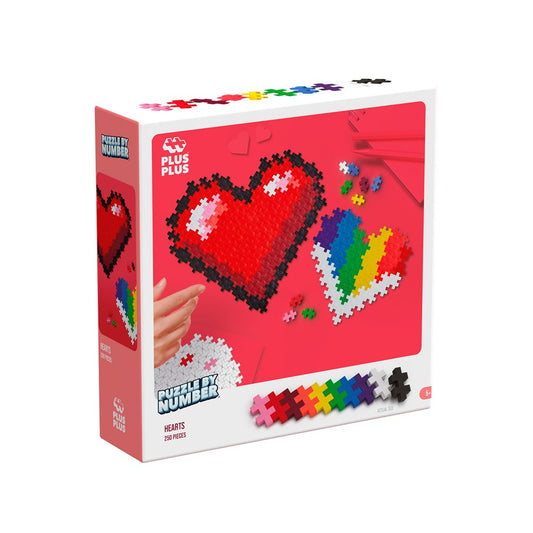 Plus-Plus: Puzzle By Number Hearts 250pc