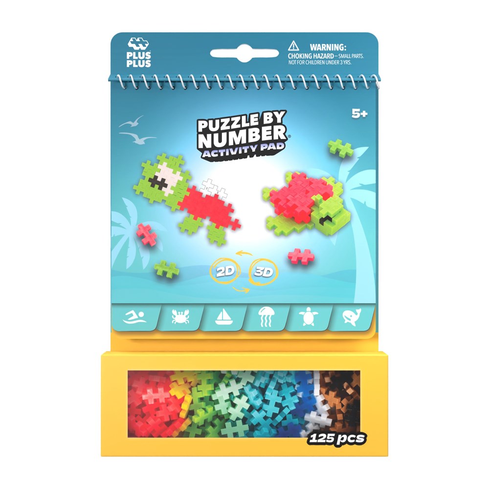 Plus-Plus: Puzzle By Number Activity Pad Ocean