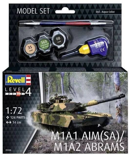 Revell: 1/72 Model Set M1A1 AIM SA/M1A2 Abrams 63346