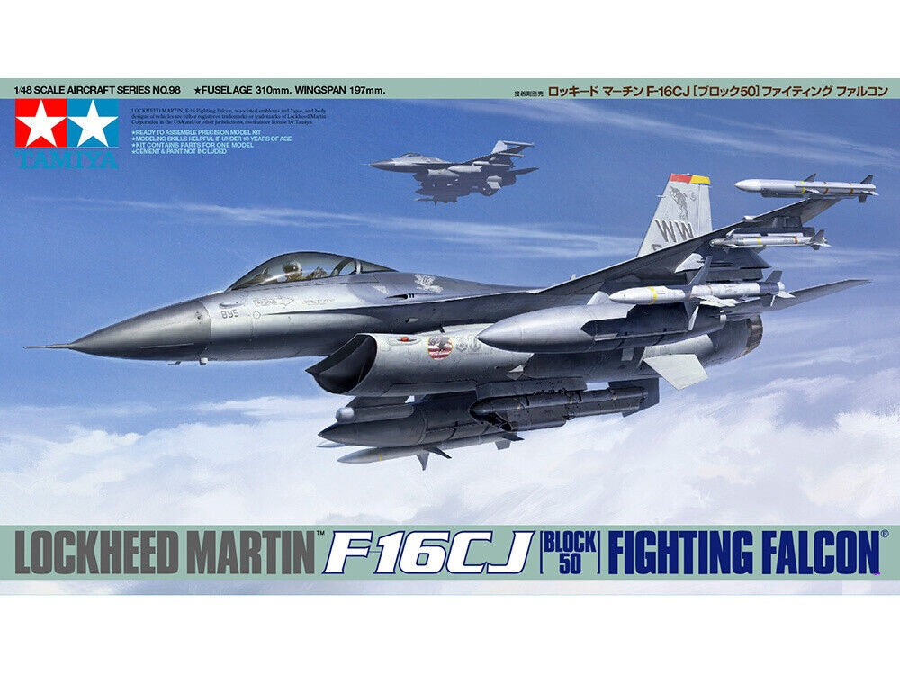 Tamiya: 1/48 Lockheed Martin F-16CJ Block 50 Fighting Falcon 61098