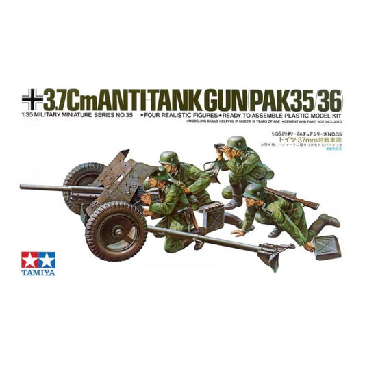 Tamiya: 1/35 German 3.7cm Anti-Tank Gun/Pak35/36 35035