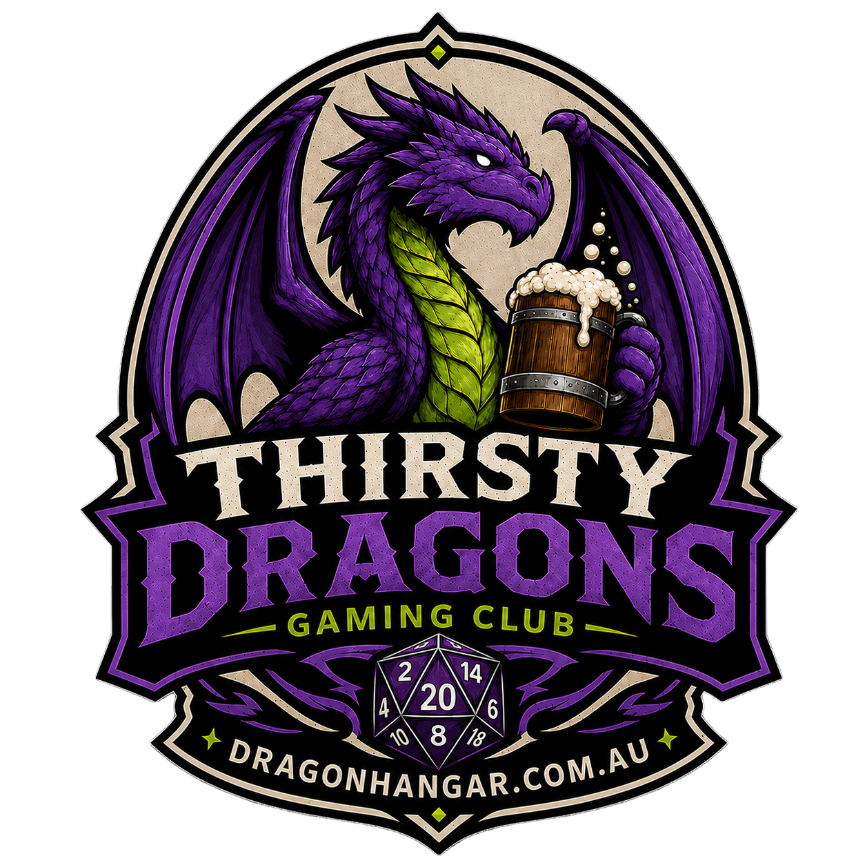 T-Shirt: Thirsty Dragons Gaming Club