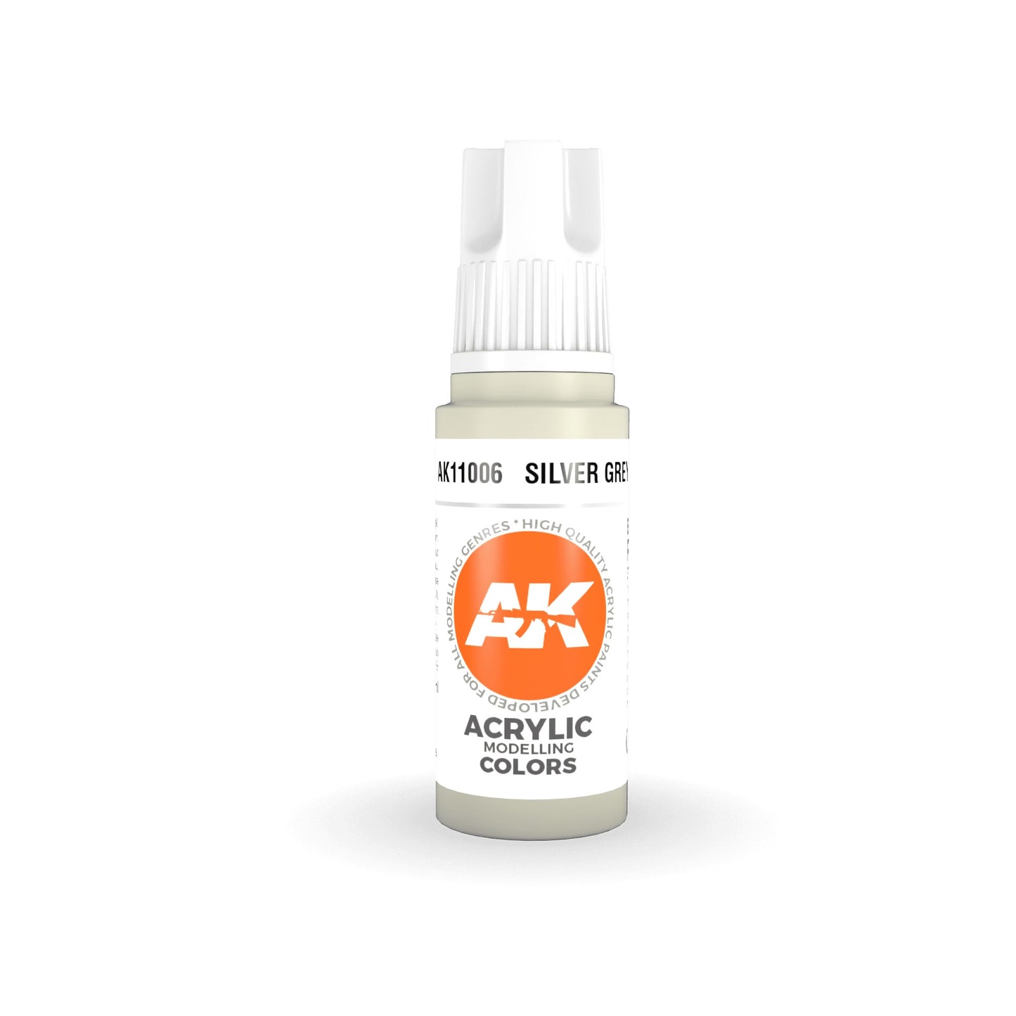 AK Interactive: 3 Gen Acrylics Silver Grey 17ml