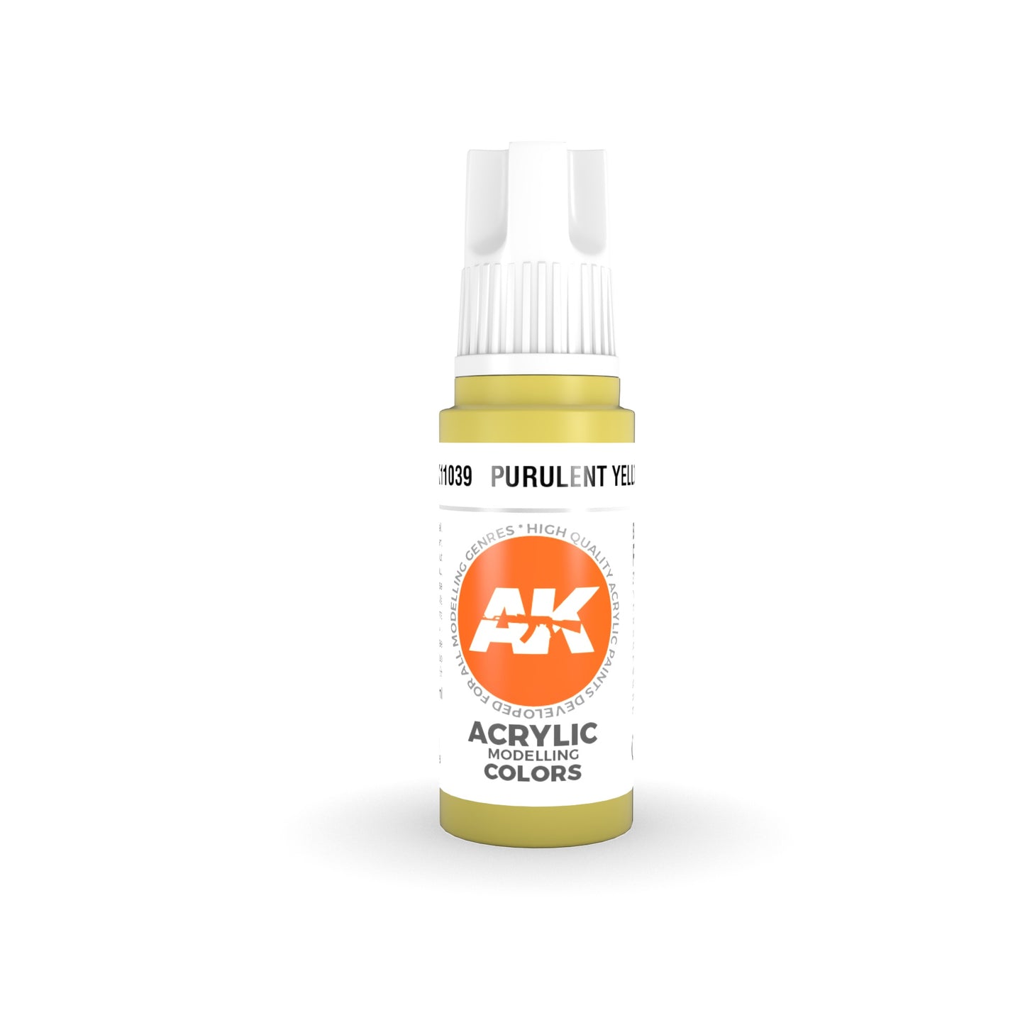AK Interactive: 3 Gen Acrylics Purulent Yellow 17ml