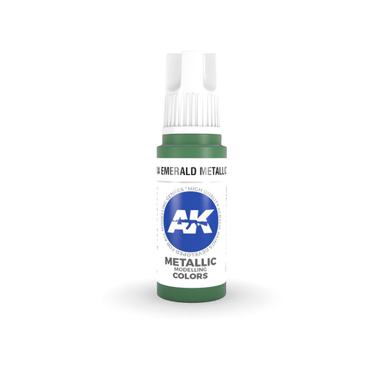 AK Interactive: 3 Gen Acrylics Emerald Metallic Green 17ml