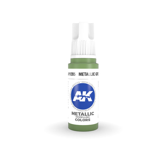 AK Interactive: 3 Gen Acrylics Metallic Green 17ml