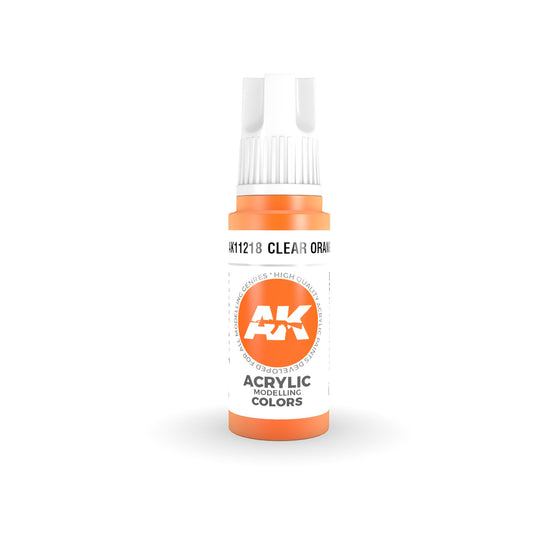 AK Interactive: 3 Gen Acrylics Clear Orange 17ml