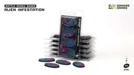 Gamers Grass: Bases Alien Infestation Oval 60mm (x4)