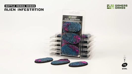 Gamers Grass: Bases Alien Infestation Oval 75mm (x3)