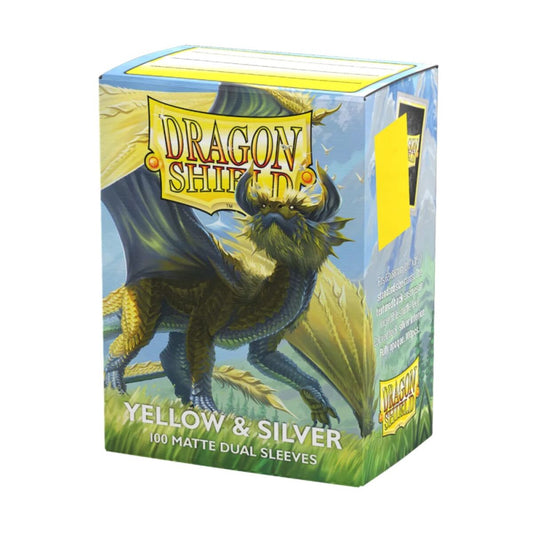 Dragon Shield: Sleeves Matte Dual Apple Yellow & Silver