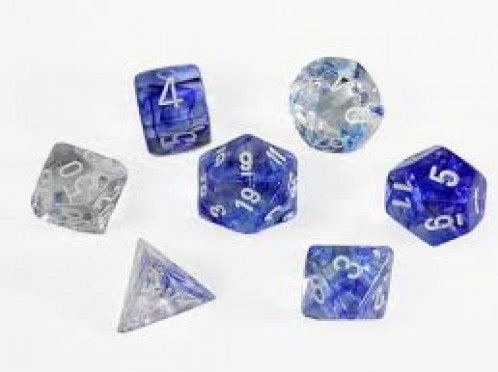 Chessex: Nebula Polyhedral Dark Blue/White 7-Die Set