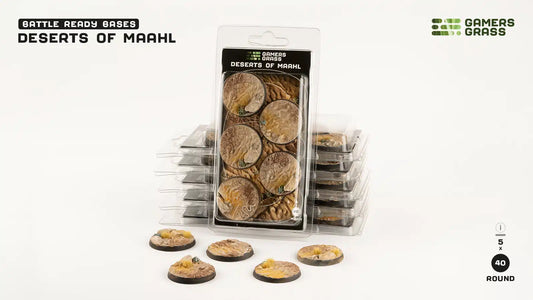 Gamers Grass: Bases Deserts of Maahl Round 40mm (x5)