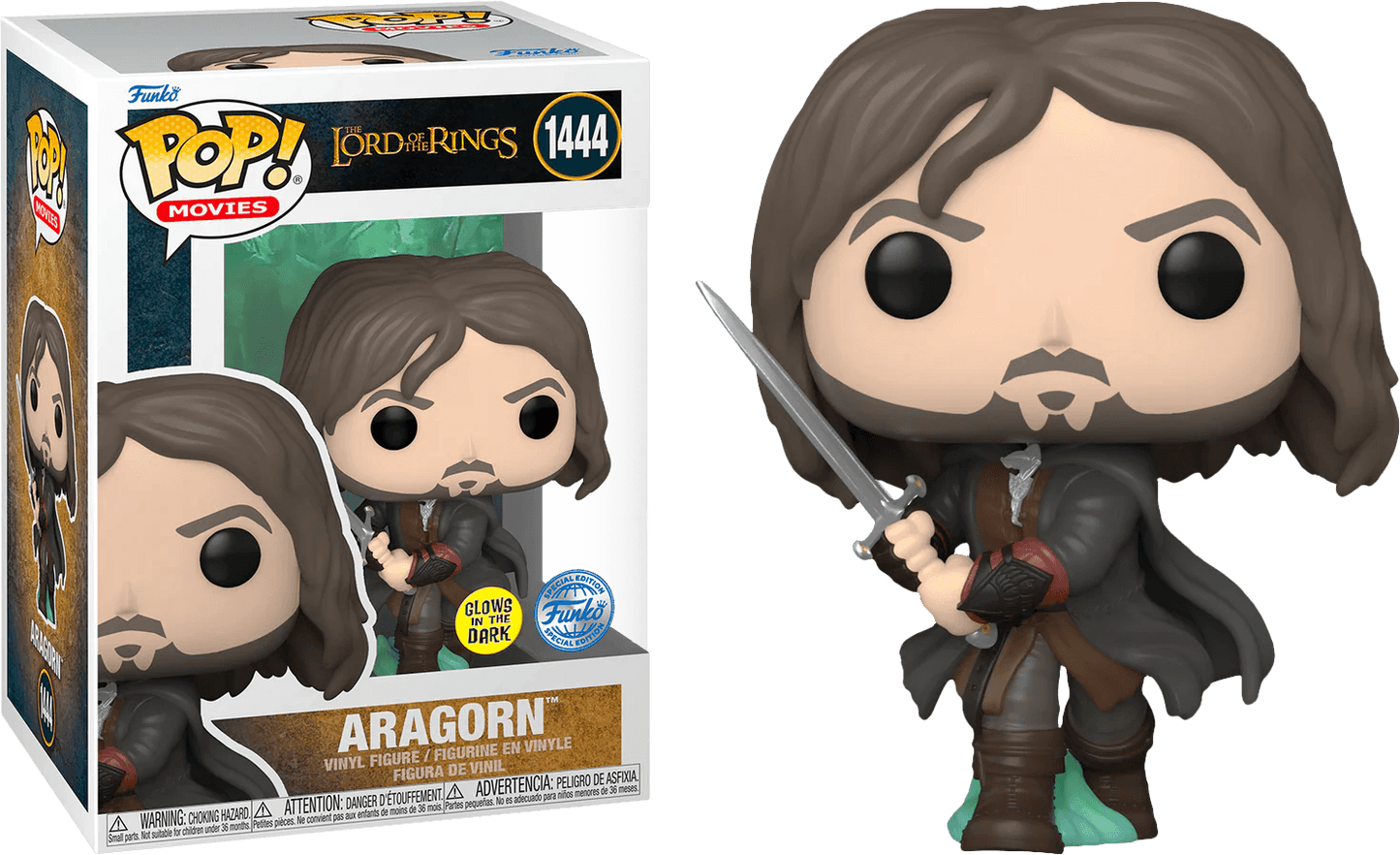 Funko POP! Vinyl: LotR Aragorn US Exclusive (Glow) #1444