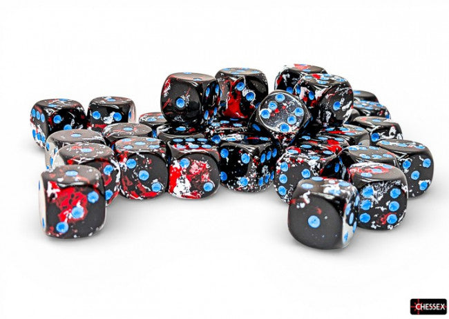 Chessex: Brush 12mm D6 Dark Side/Blue (x36)