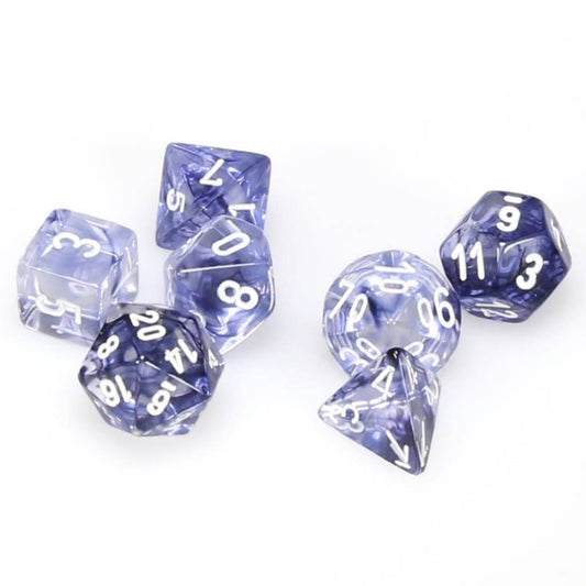Chessex: Nebula Polyhedral Black/White 7-Die Set