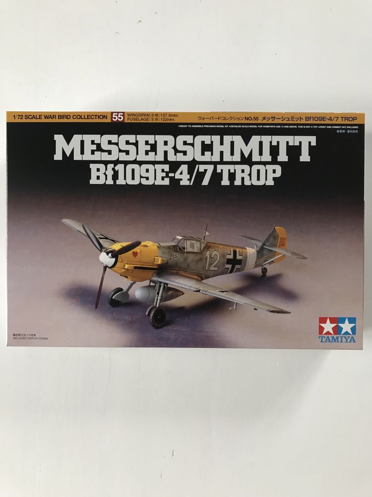 Tamiya: 1/72 Messerschmitt Bf109E-4/7 Trop 60755