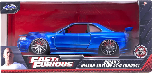 Jada: 1/24 Fast & Furious Brian's Nissan Skyline GT-R (BNR34)
