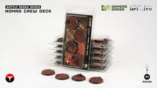Gamers Grass: Bases Nomad Crew Deck Round 40mm (4x)