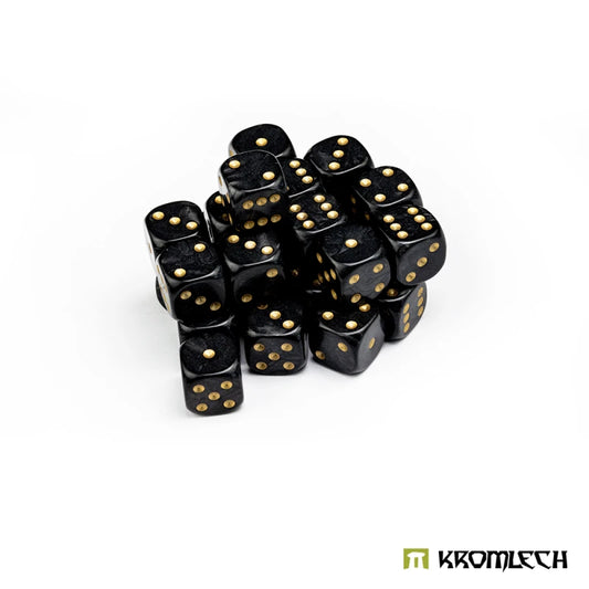 Kromlech: Pearl Battle Dice Chaos Legion Black 12mm (25)