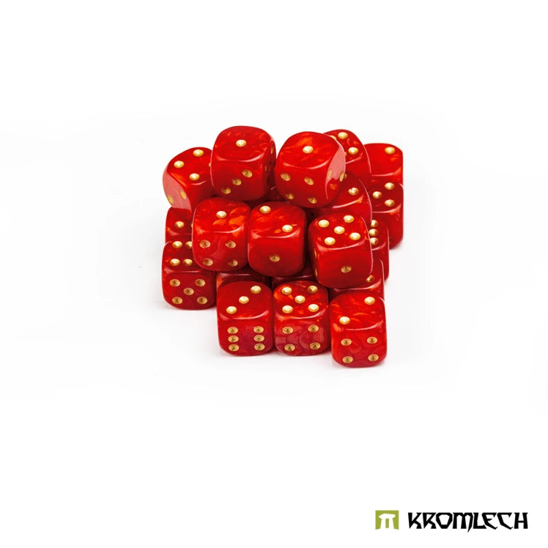 Kromlech: Pearl Battle Dice Chaotic Gore 12mm (25)