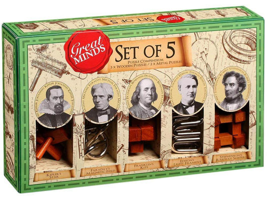 Great Minds: Set of 5 Puzzles Men
