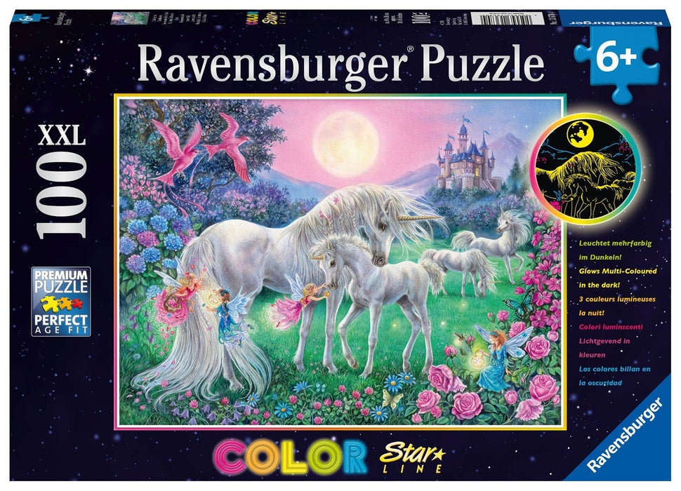 Ravensburger: 100pc Unicorns in the Moonlight