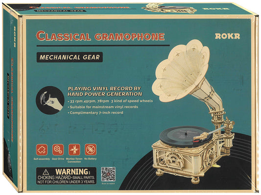 Robotime: ROKR Classical Gramophone