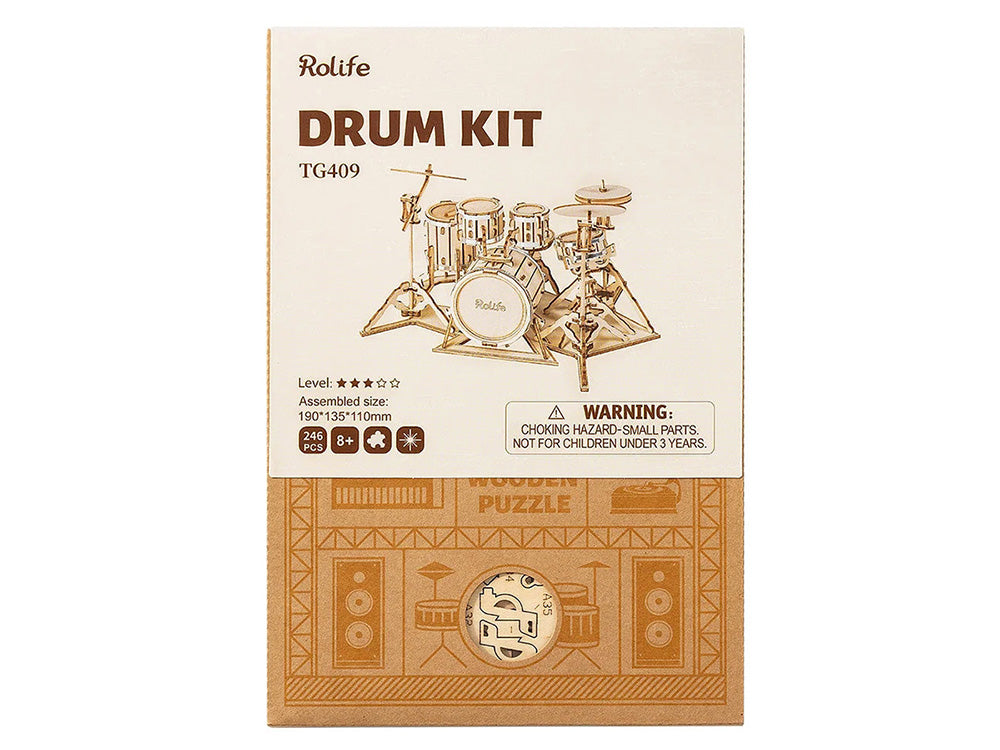 Robotime: Rolife Drum Kit