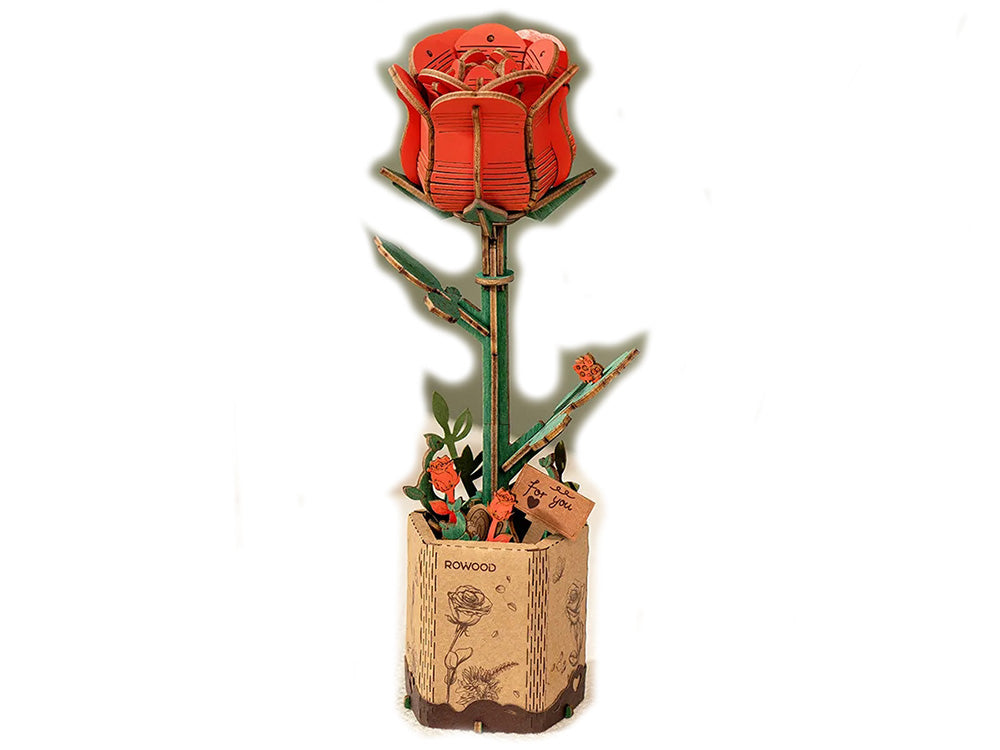 Robotime: Rowood Red Rose