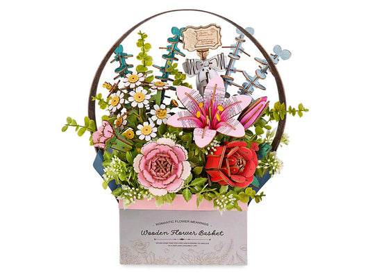 Robotime: Rowood Wooden Flower Basket